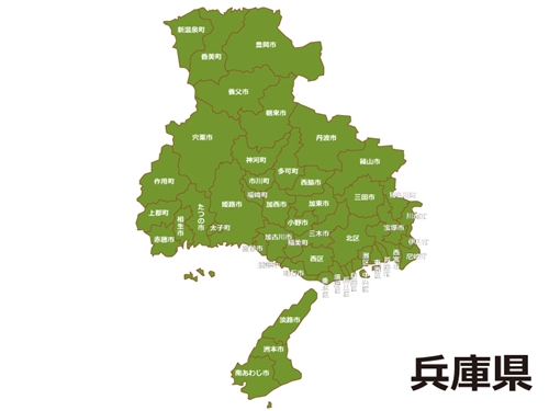 兵庫県全域のMAP