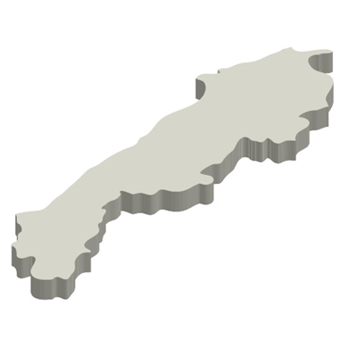 島根の立体MAP